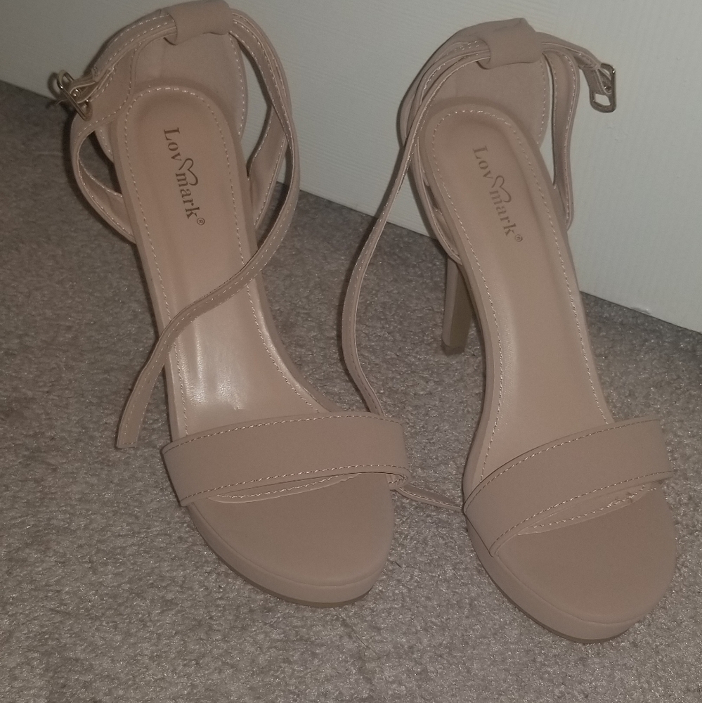 Nude Stiletto Platform Heel